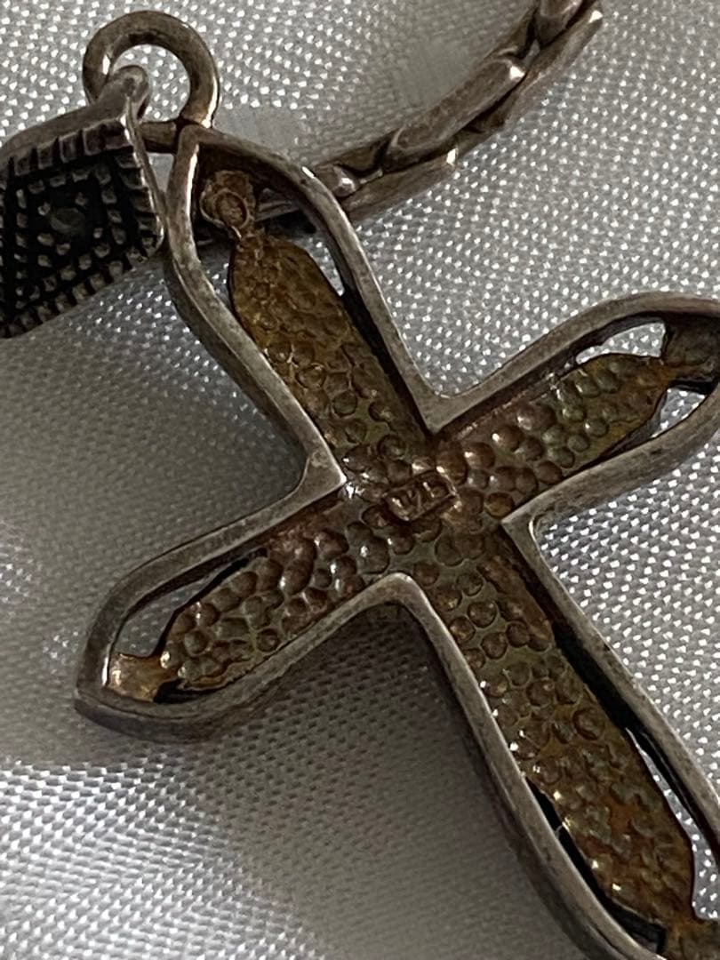 クロスモチーフ　SILVER 925 ビンテージ ネックレス　22g 刻印あり