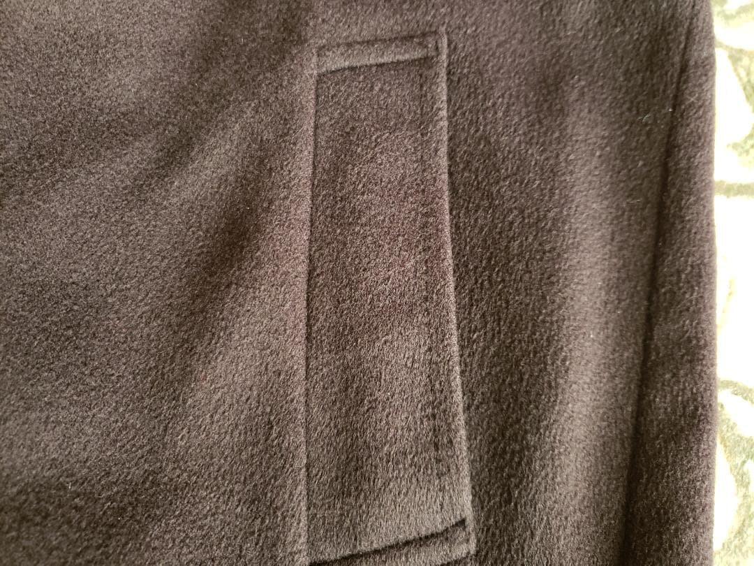 アクアスキュータム Pure Cashmere ステンカラーコート M-L 濃紺