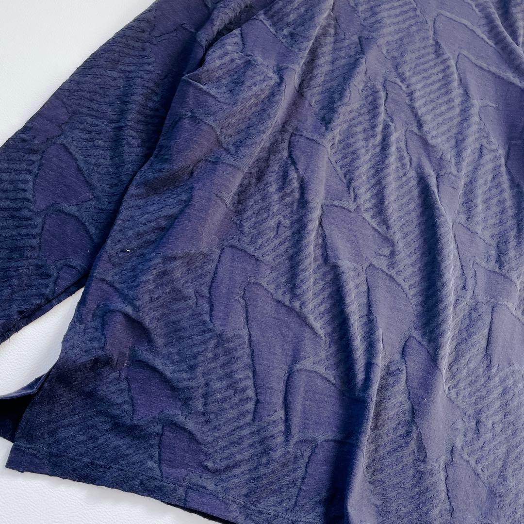 ヨーガンレール トップス ストレッチ 総柄 ジャガード シルク　モックネック