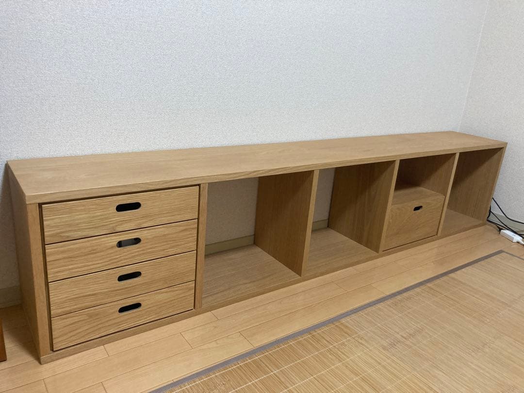 無印良品　スタッキングシェルフ・５段・オーク材