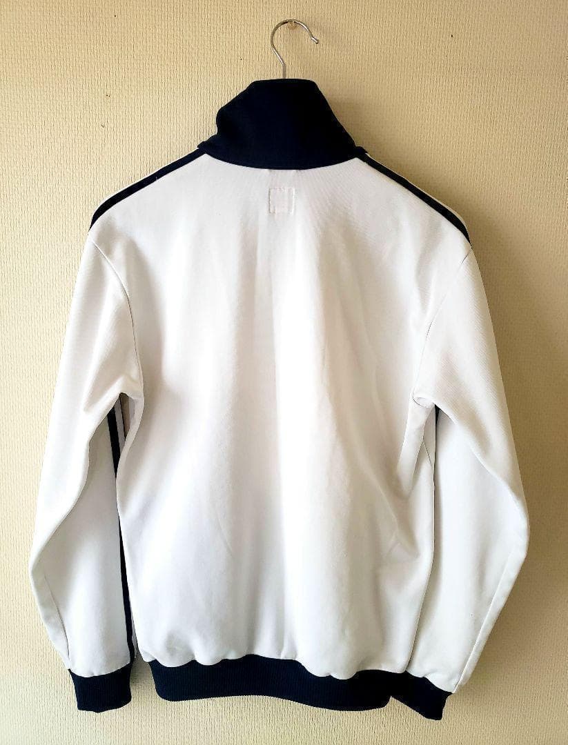 ★アディダス ベッケンバウアー トラックジャケット 刺繍ロゴ 白 ネイビー★