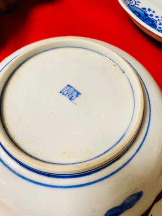 古伊万里　伊万里焼　印判　葡萄唐草　銘々皿　5客　新品