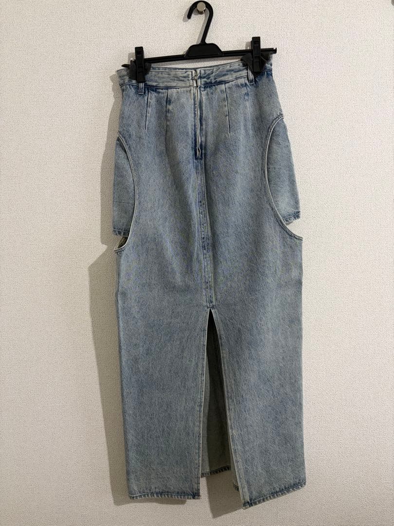 パンツ CLANE CIRCLE CUT LAYERED DENIM SKIRT