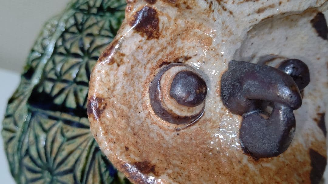 ふくろう 置物 一輪挿し 夢楽窯 織部 MURAKU 梟 フクロウ