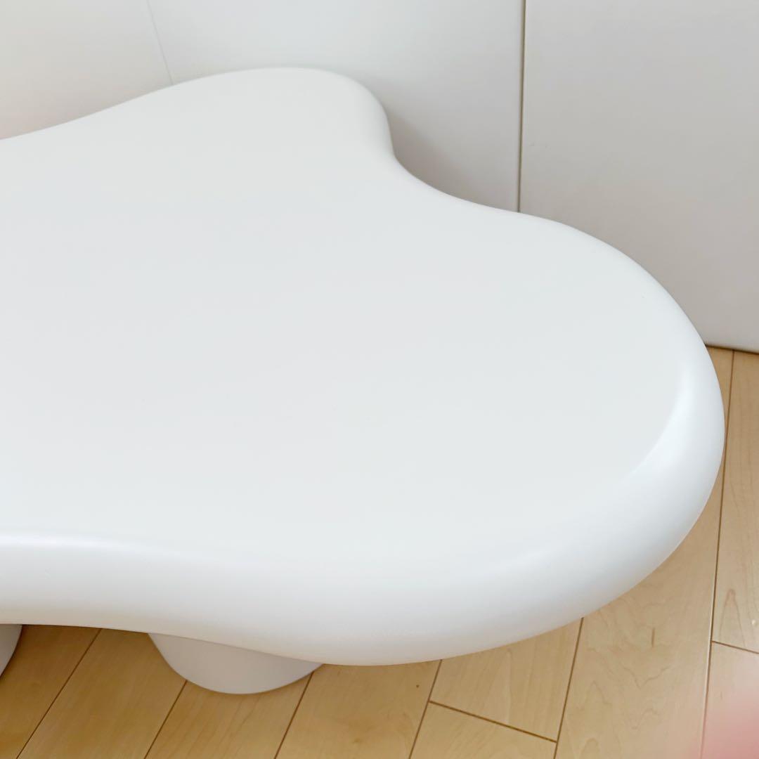 クラウドコーヒーテーブル　ローテーブル　オフホワイト　W100 北欧　雲型