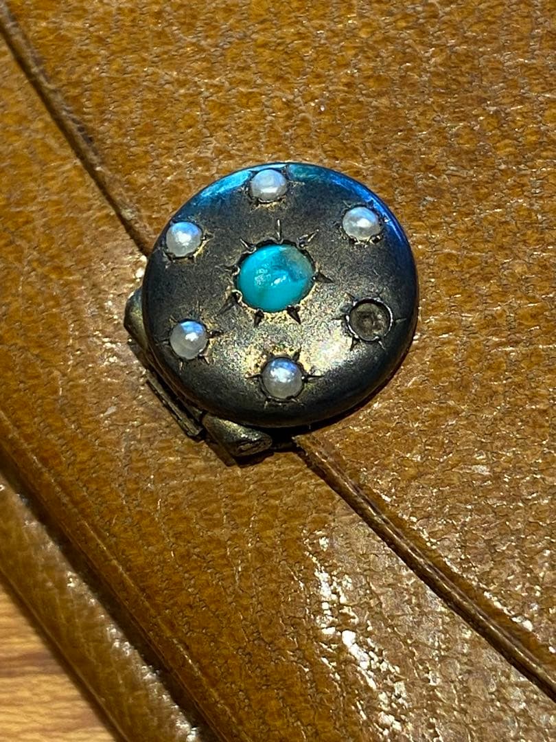 希少　レア　フランスアンティーク革製パーティーバッグk