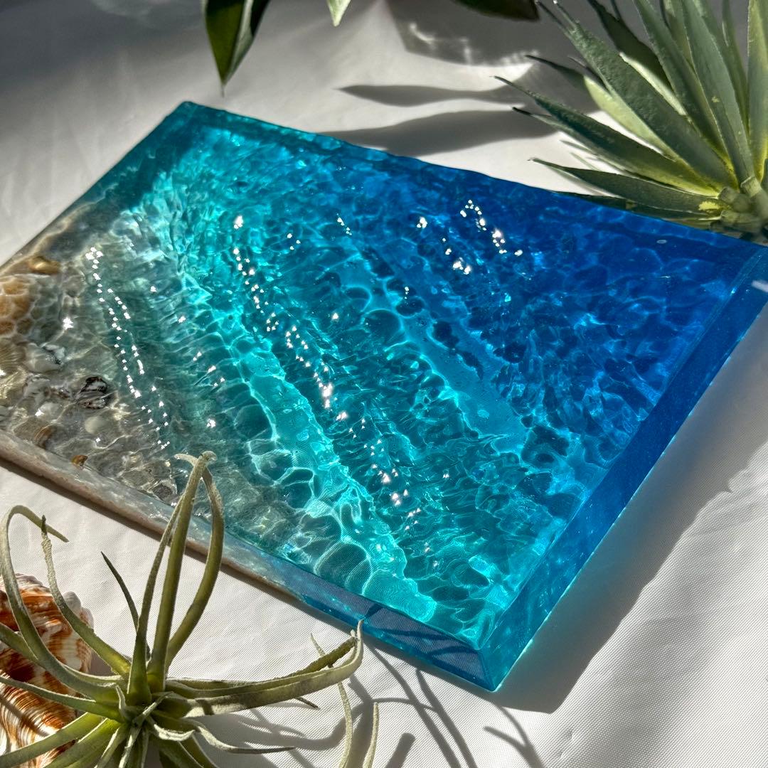 海の置き物　インテリアアート　オーシャンアート　南国　珊瑚　貝殻