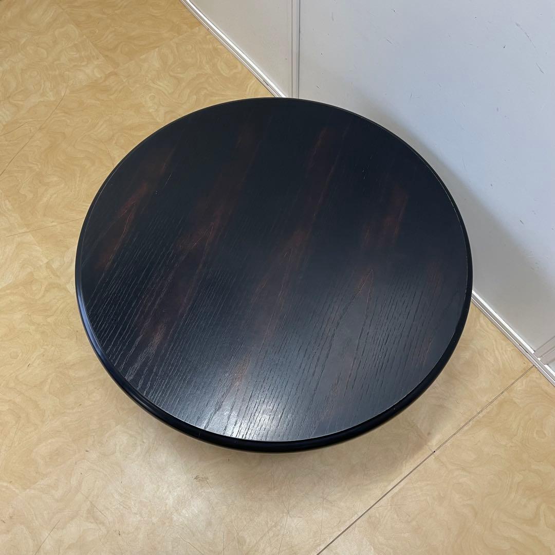 丸テーブル 折りたたみ 丸ちゃぶ台 折り畳み 座卓 木製 幅75センチ レトロ