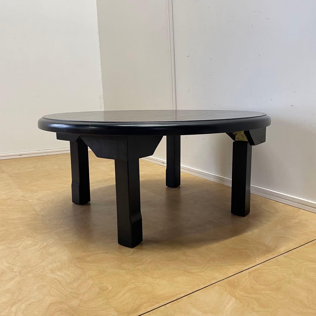 丸テーブル 折りたたみ 丸ちゃぶ台 折り畳み 座卓 木製 幅75センチ レトロ