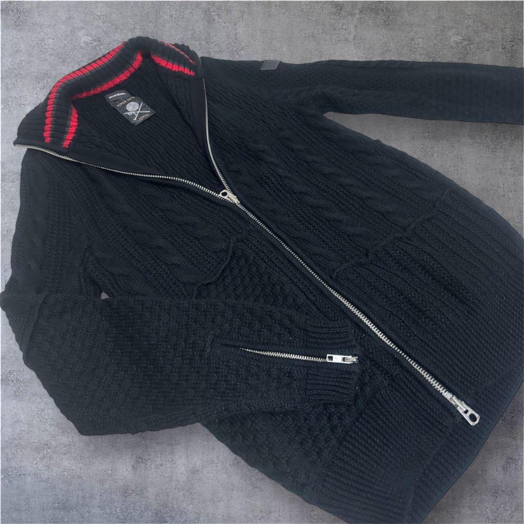 DIESEL BLACKニットブルゾン　サイズL