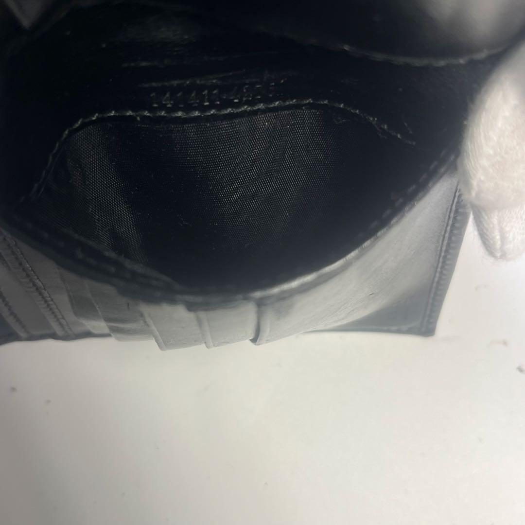 正規美品　GUCCI グッチ アビー エナメル 二つ折り財布 ブラック