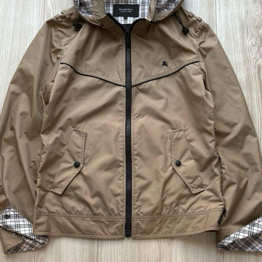 【美品】バーバリーブラックレーベル ブルゾン M ベージュ ノバチェック 春服