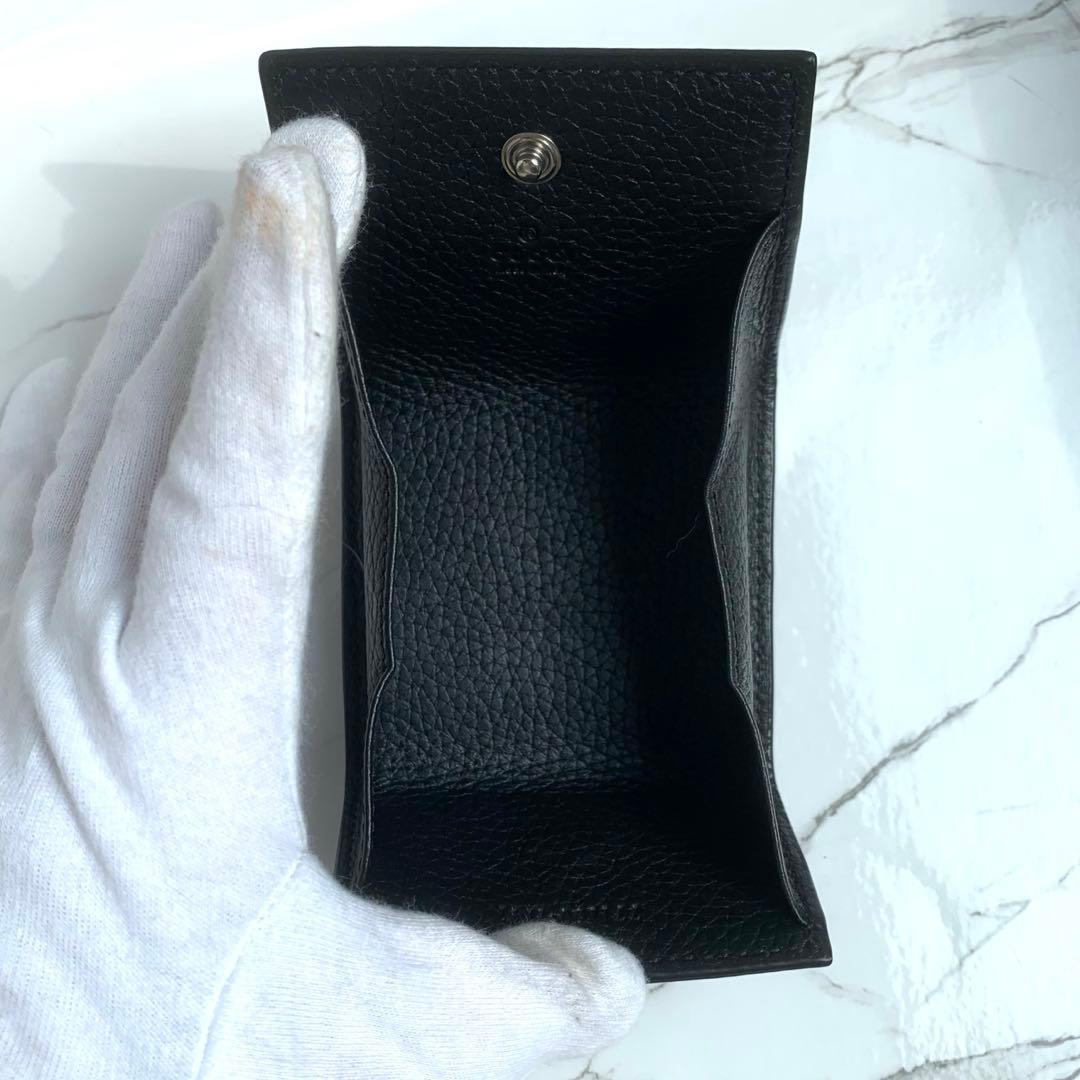 【現行品】極美品 グッチ GUCCI ロゴ ケース 小銭入れ ブラック