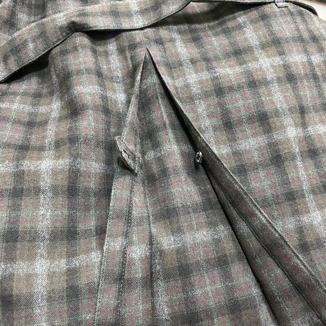 美品『マッキントッシュ フィロソフィー』チェックトレンチコート 中綿キルティング