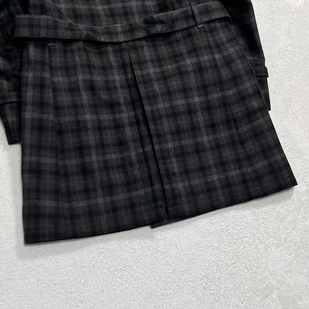 美品『マッキントッシュ フィロソフィー』チェックトレンチコート 中綿キルティング