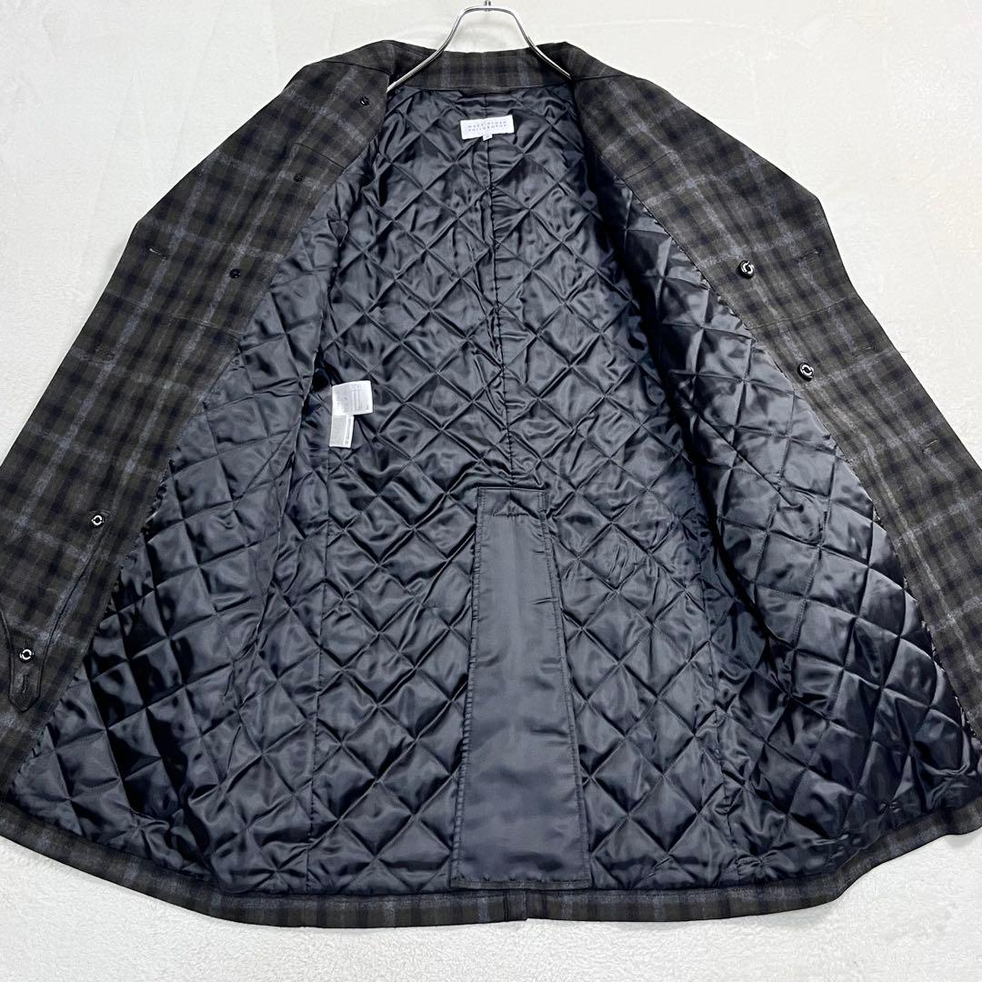 美品『マッキントッシュ フィロソフィー』チェックトレンチコート 中綿キルティング