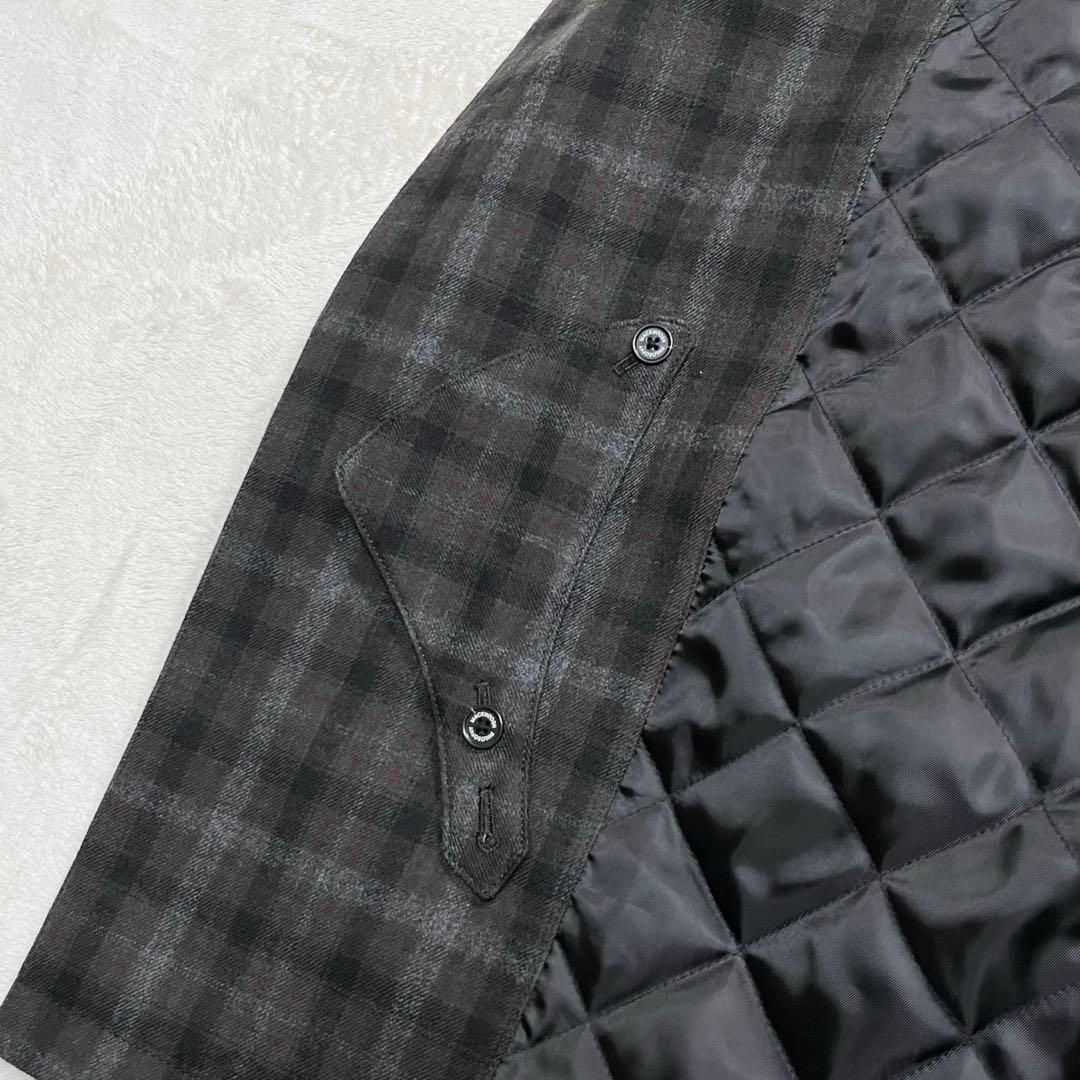 美品『マッキントッシュ フィロソフィー』チェックトレンチコート 中綿キルティング