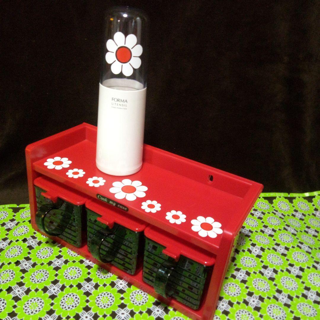 ◆昭和レトロ☆レトロポップ★箸立て 調味料ラック★KAWAII❣️美品★