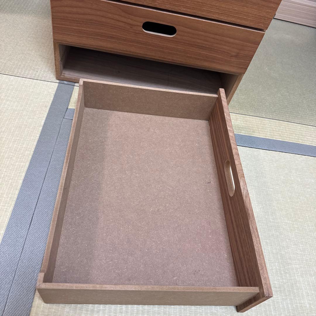 無印良品 スタッキングチェスト・引出し・2段　2セット　ウォールナット