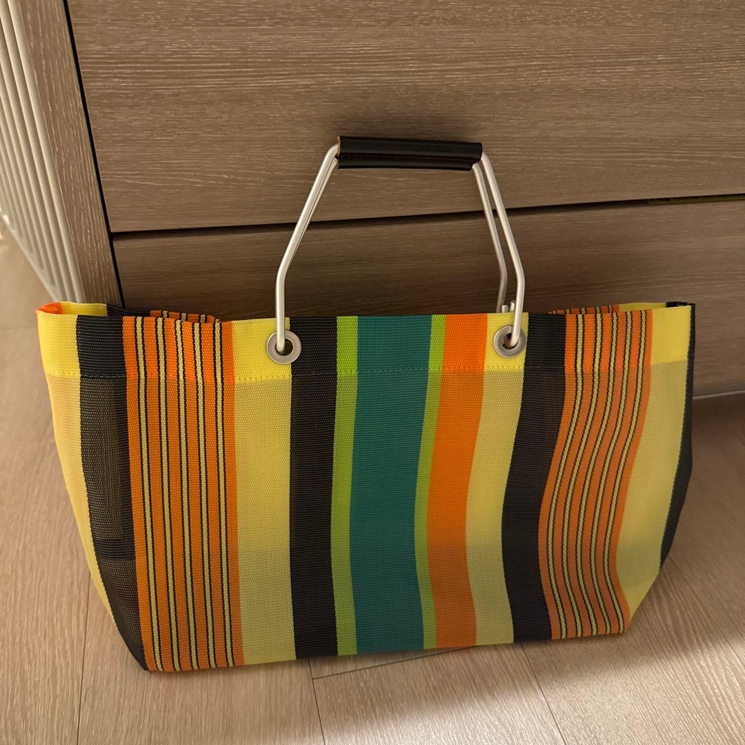 MARNIマーケット　ストライプバッグミニ