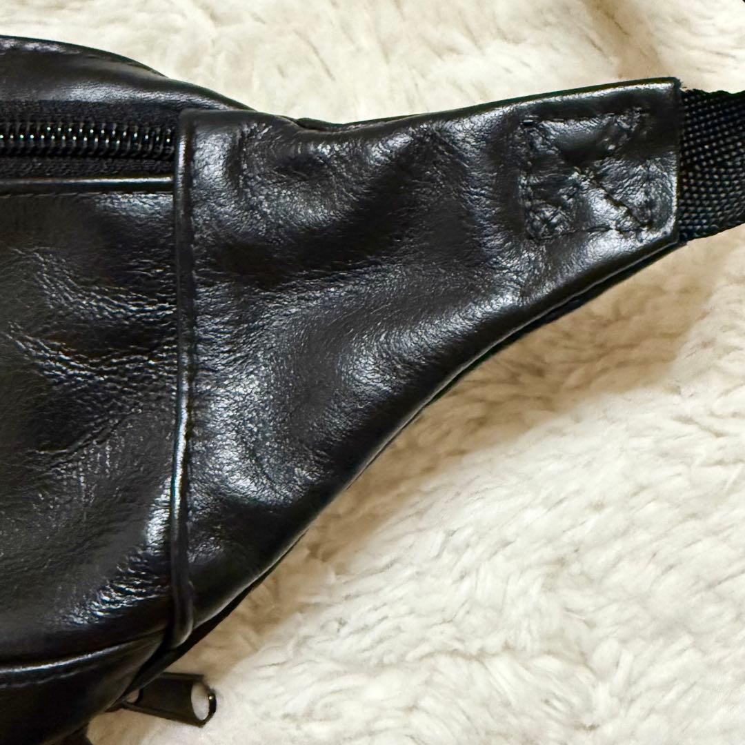 新品未使用タグ付 VANSON レザーポーチ ボディバッグ ブラック