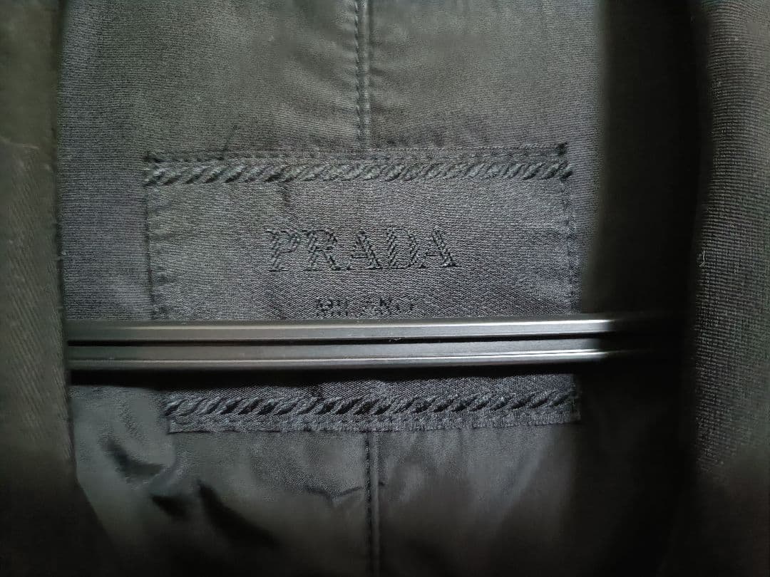 PRADA ブラック ステンカラーコート