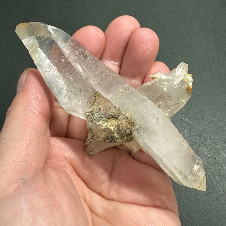 【☆爆レア】ネパール,ガネーシュヒマール産ヒマラヤ両剣水晶『オールドガネーシュ』