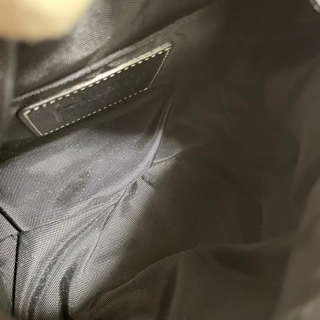 未使用/コーチ　アクセサリーポーチ　シグネチャー　ブラック　キャンバス　レザー