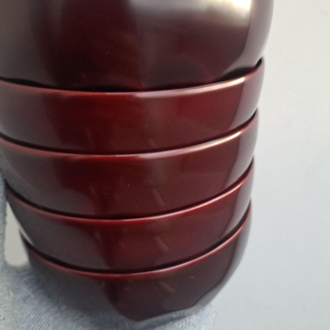 ぷくりん【輪島塗　雪月花蒔絵　煮物椀×5客】布着本堅地　14㎝　亀甲型\"