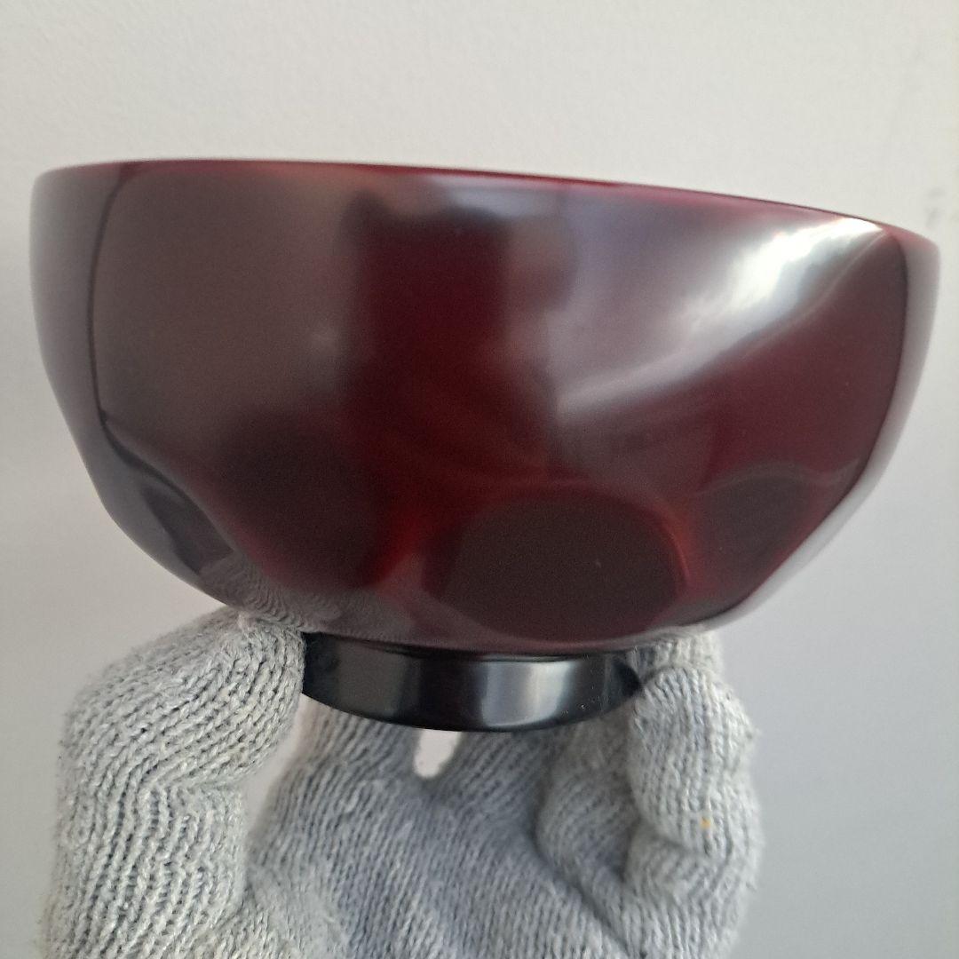 ぷくりん【輪島塗　雪月花蒔絵　煮物椀×5客】布着本堅地　14㎝　亀甲型\"