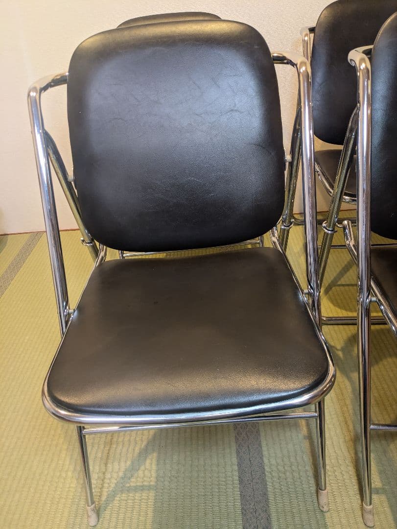 ウチダ パイプ椅子 折りたたみ椅子 4脚 UCHIDA