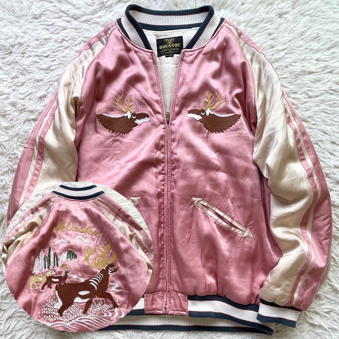 希少 美品 XXLサイズ HUSTON スーベニアジャケット トナカイ刺繍