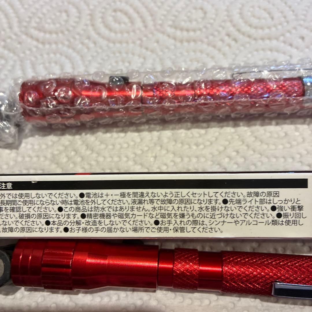 フレキシブルスマートライト ボタン電池付き　レッド　ブラック　4本セット