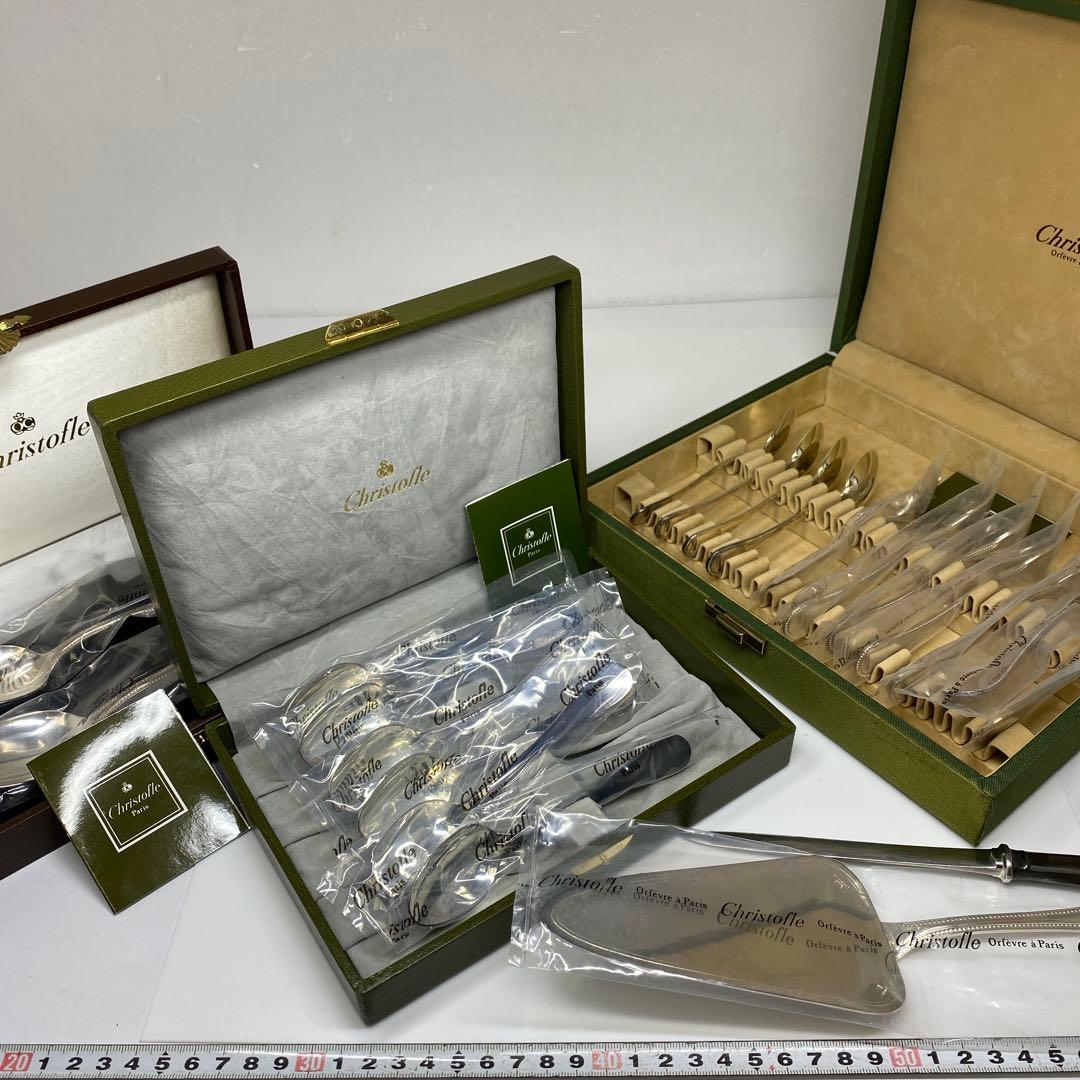 クリストフルカトラリーセット等21点　共箱　938gトトカ東さ7-0817☆2F