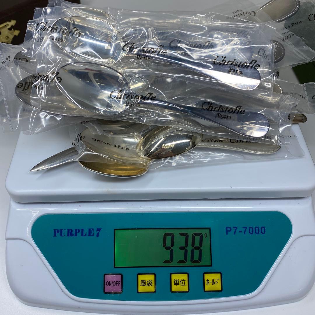 クリストフルカトラリーセット等21点　共箱　938gトトカ東さ7-0817☆2F