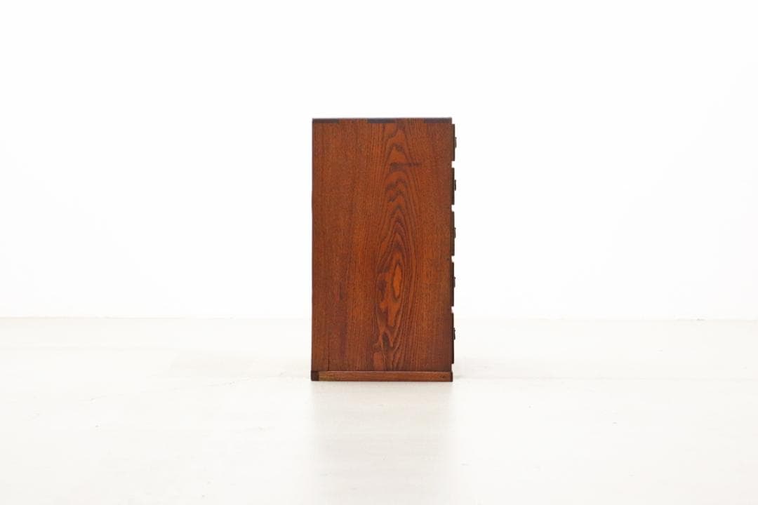 レトロ 無垢材 10杯 小引き出し 収納 抽斗 書類 小物入れ ヴィンテージ