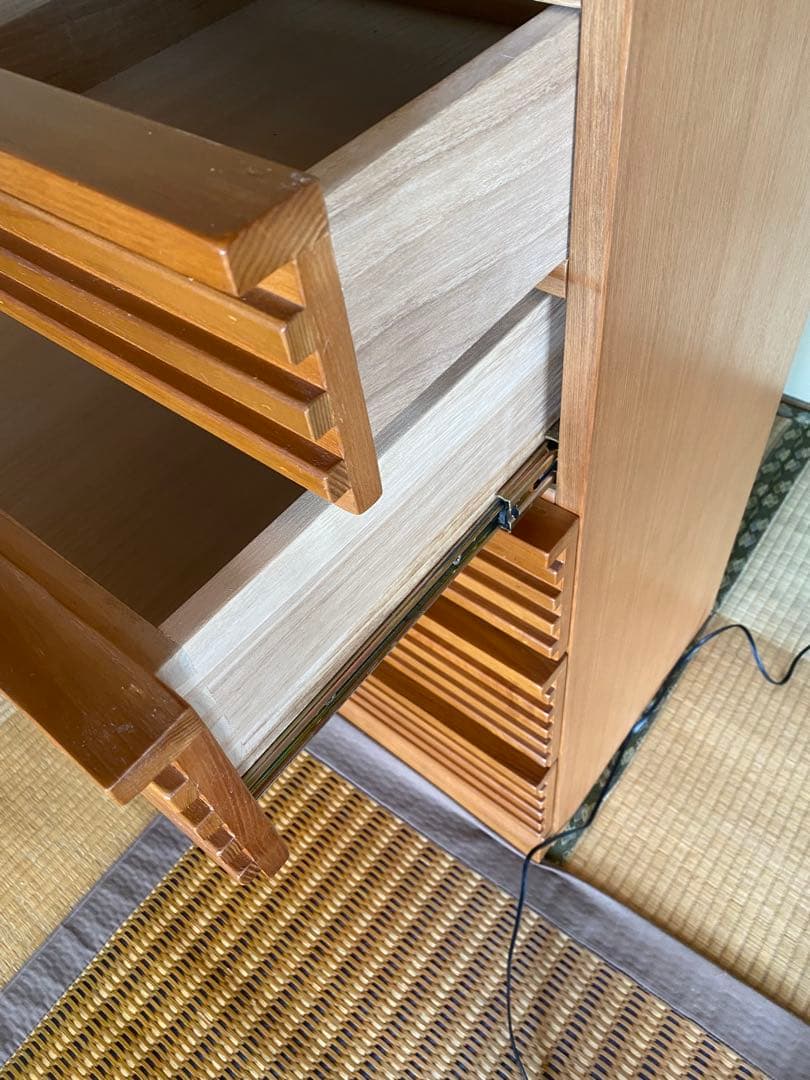 木製スリットデザインチェスト 5引き出し