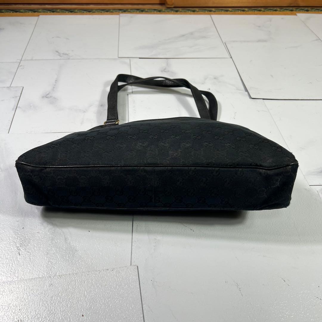 GUCCI グッチ トートバッグ GGキャンバス ブラック 肩掛け可能