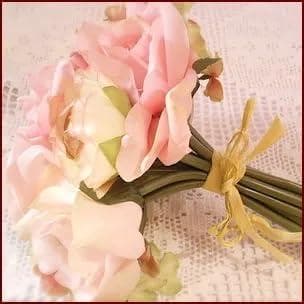 高級造花 アーティフィシャルフラワー 花束 ピンククリーム