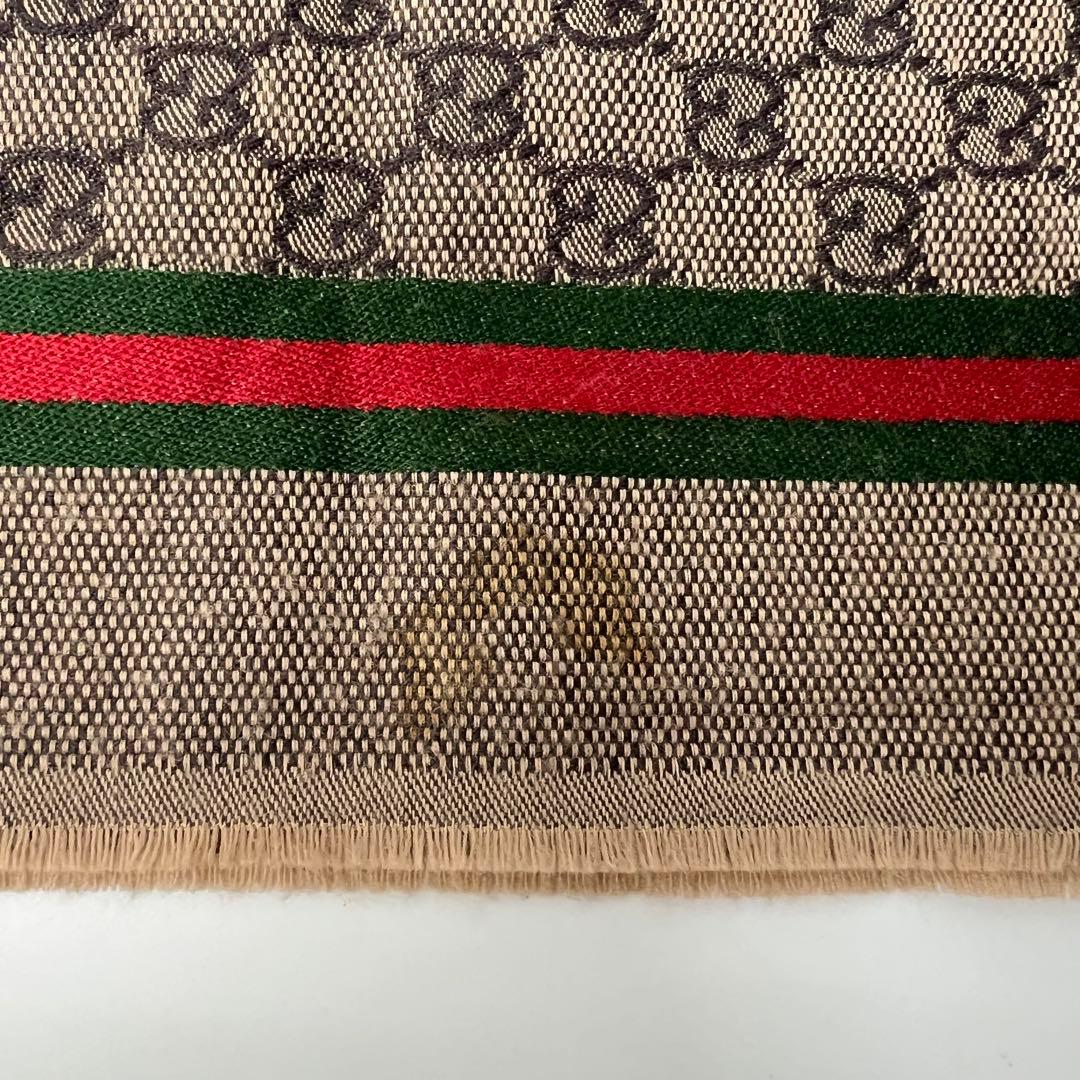 【値下げ】 グッチ GUCCI マフラー ストール GG シェリーライン シルク