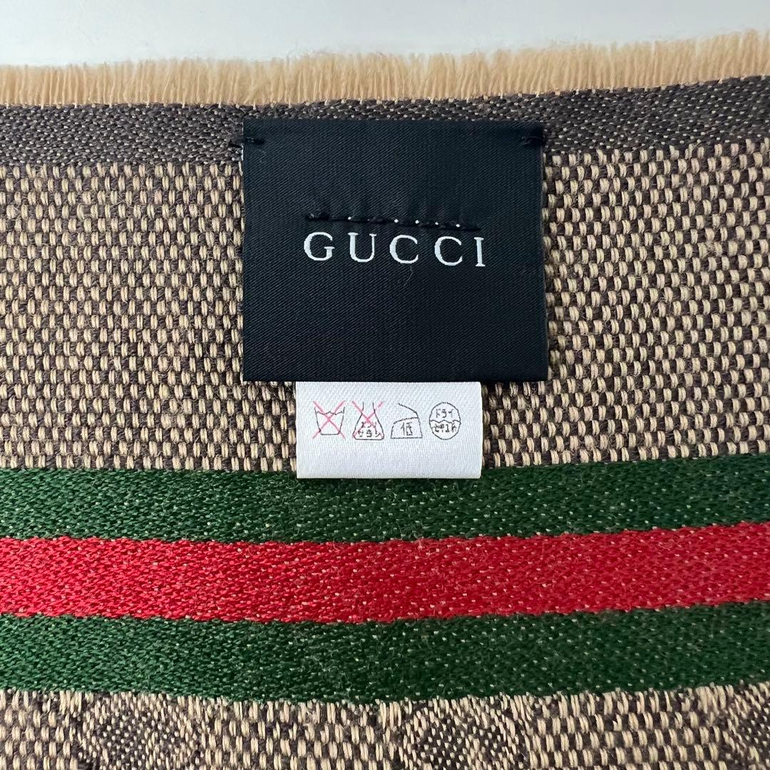 【値下げ】 グッチ GUCCI マフラー ストール GG シェリーライン シルク