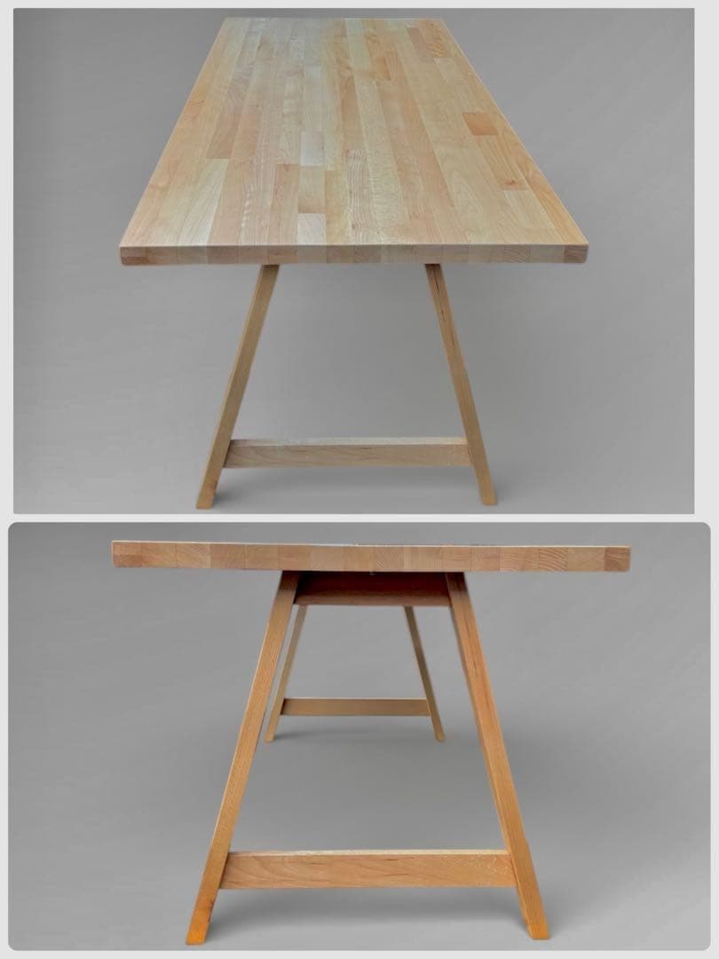 【美品】ニトリ Nコレクション ダイニング テーブル T-06 天然木 北欧