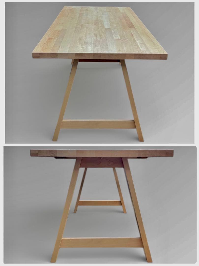 【美品】ニトリ Nコレクション ダイニング テーブル T-06 天然木 北欧