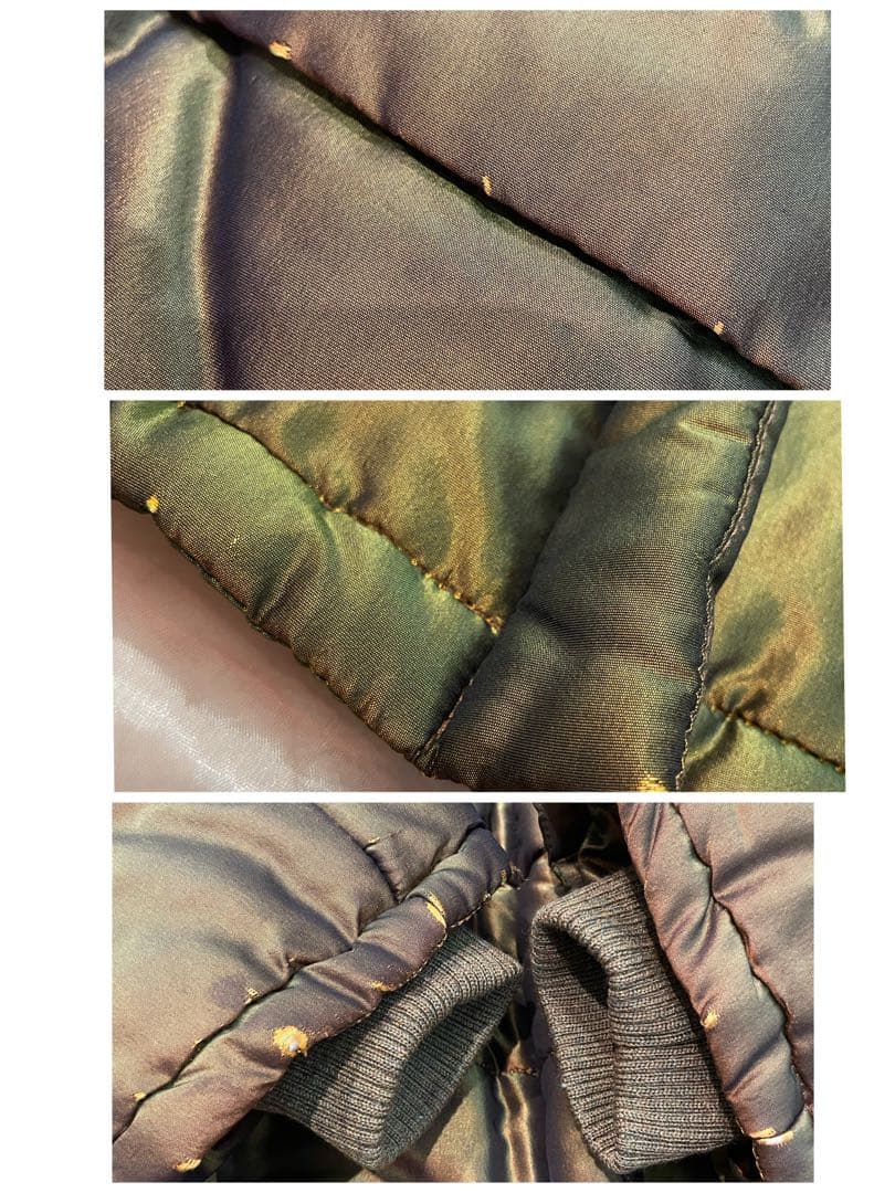 CHANEL ダウンジャケット40 silk 100% オーバーサイズ