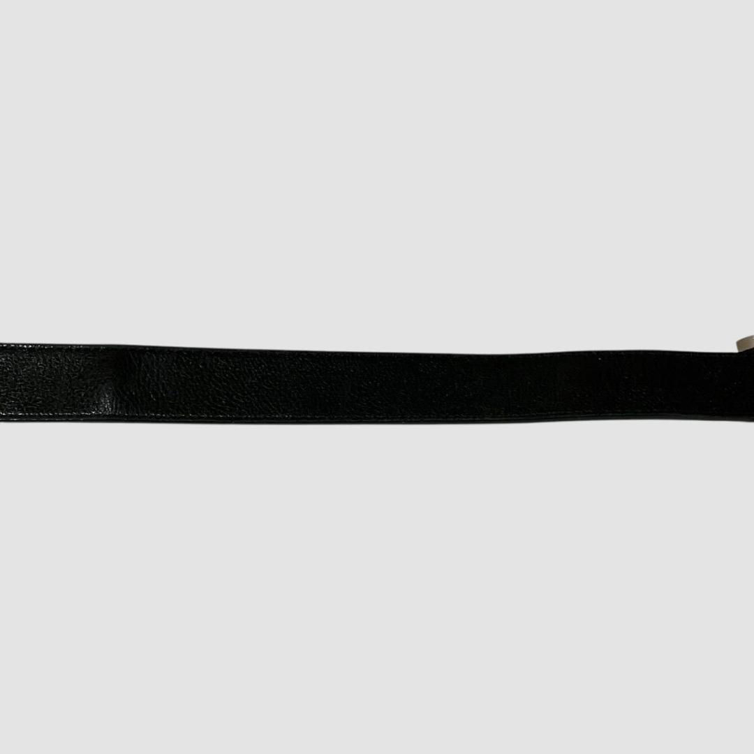 BVLGARI ブルガリ ロゴバックル　レザーベルト ブラック メンズ