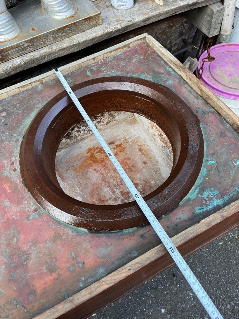 長火鉢、銅板長火鉢、木製長火鉢、 天板銅製長火鉢、レトロ長火鉢、火鉢、焼物火鉢