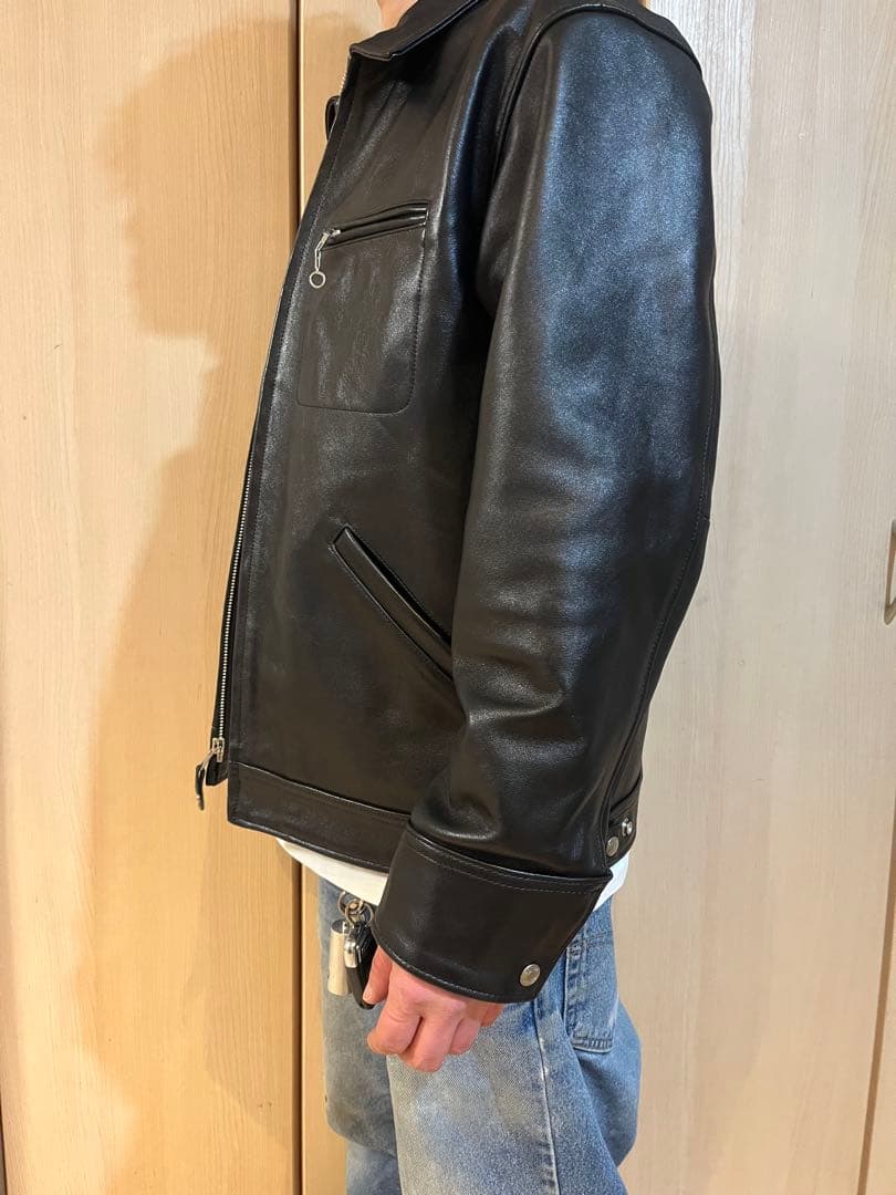 【完売品】Schott ブラックレザージャケット　L