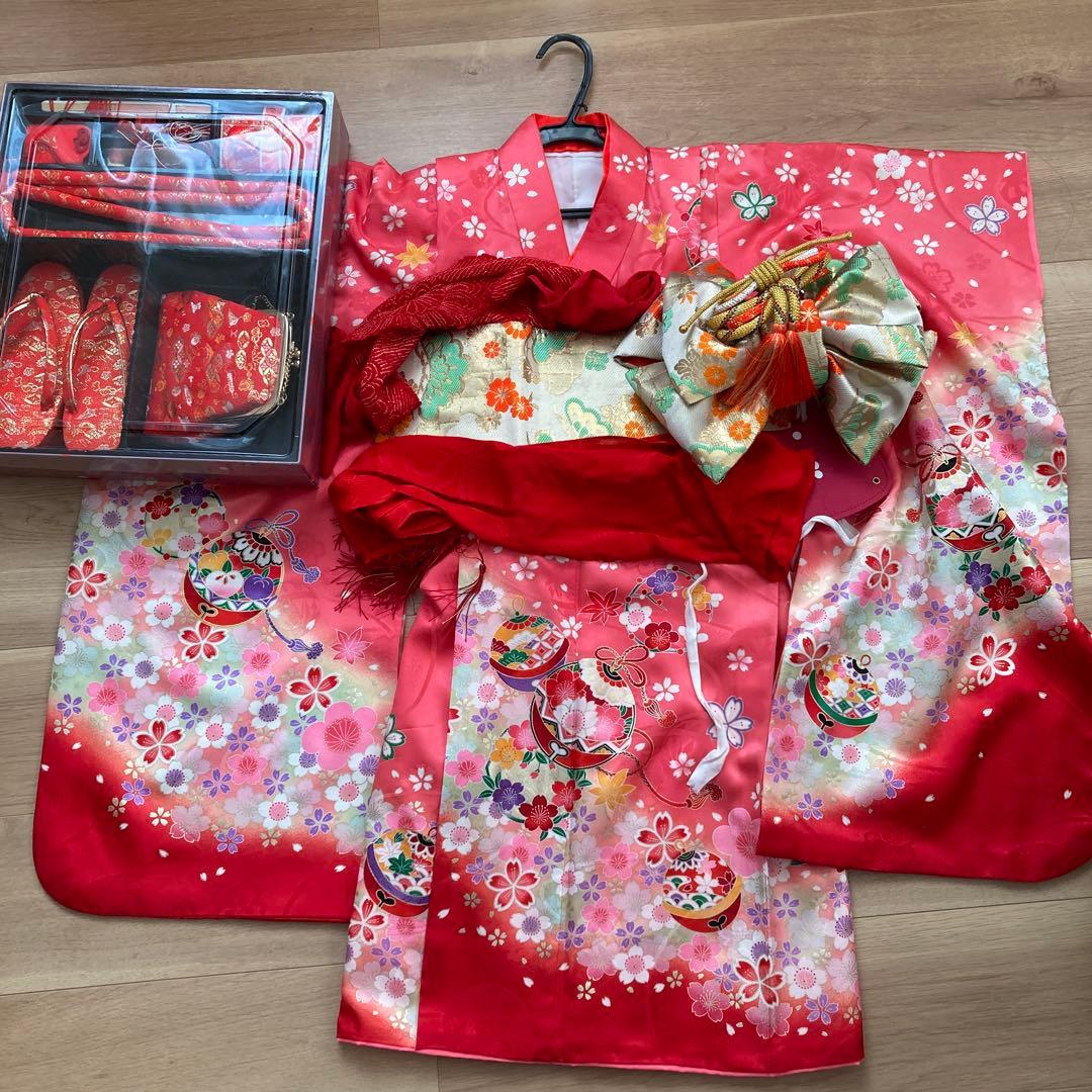 正絹　7歳着物　七五三