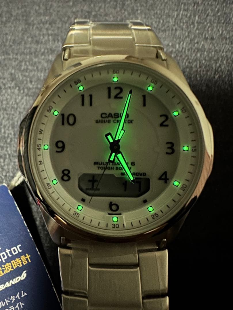 CASIOソーラー電波時計　WAVE CEPTOR ウェーブセプター