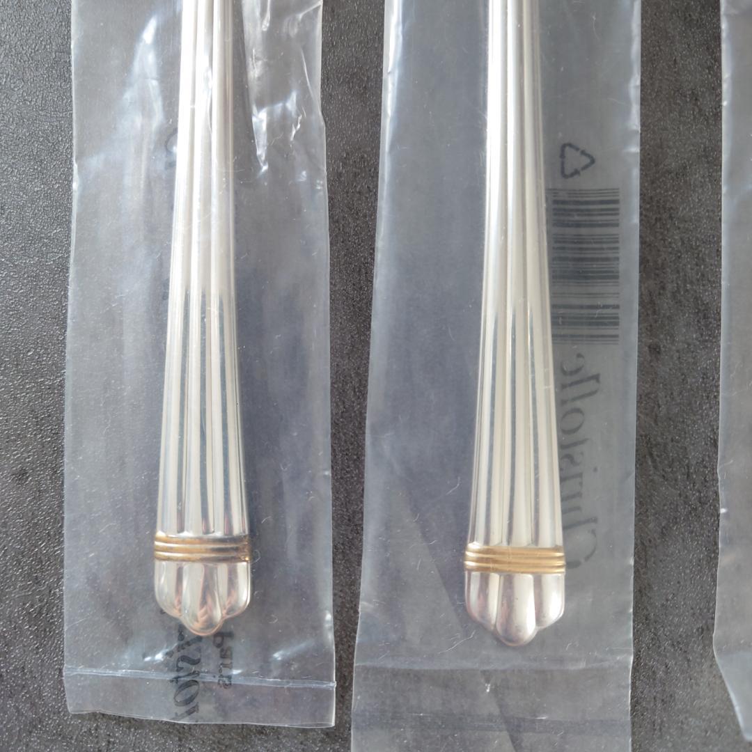 クリストフル アリアゴールドリング ケーキフォークコーヒースプーン 未開封 4点